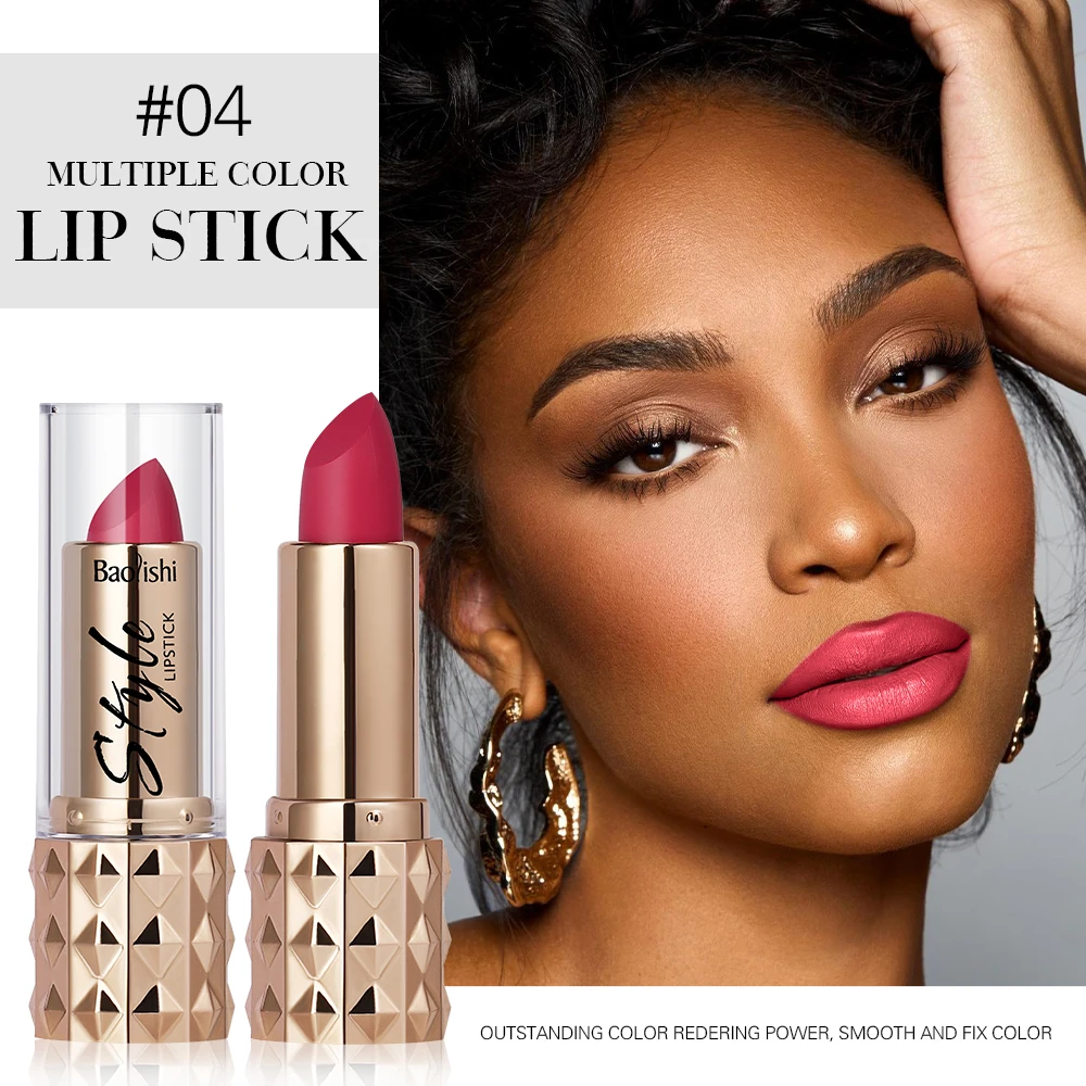 BAOLISHI Lipstick Matte Long Lasting No-stick Lipstick Waterproof Makeup Lip Stick Smudge-free Classic Highly Pigmented Lip Tint