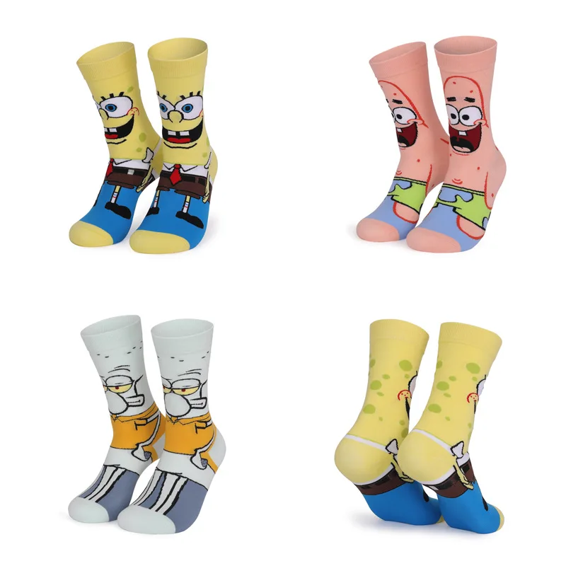 Say Hi To  Patrick Star , Brother Octopus Hot Childhood Unisex Fashion Street Socks
