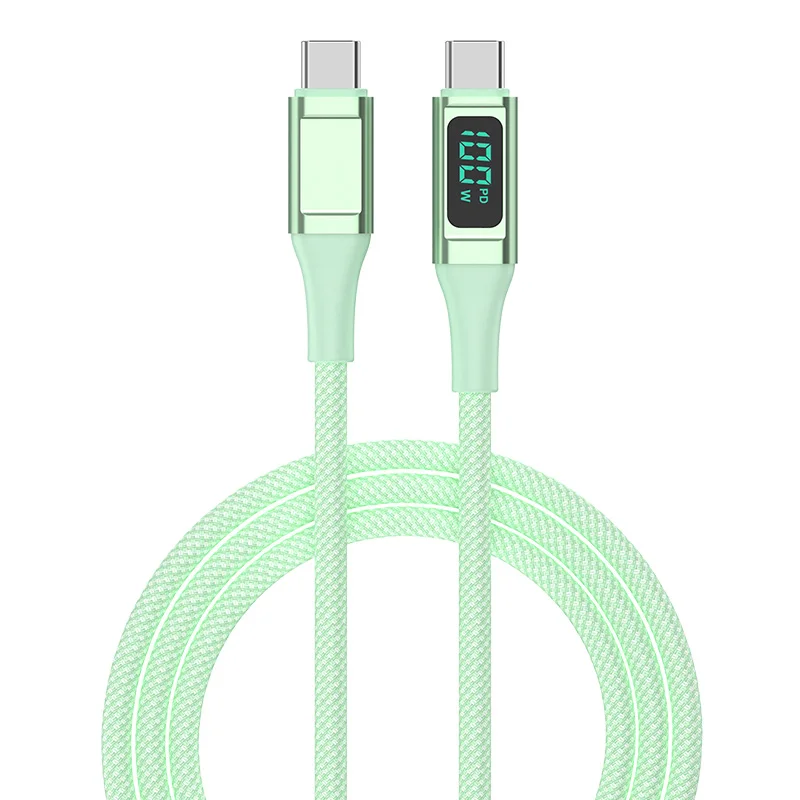 XCOSO source factory cables usb a usb tipo c usb-c cable with screen 100w phone cable
