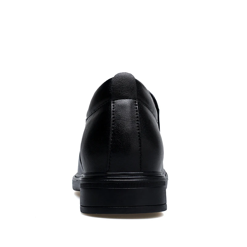 fashion design new elevator shoes men height increase sneakers su black leather slip-on formal shoes business 6cm insole big 47
