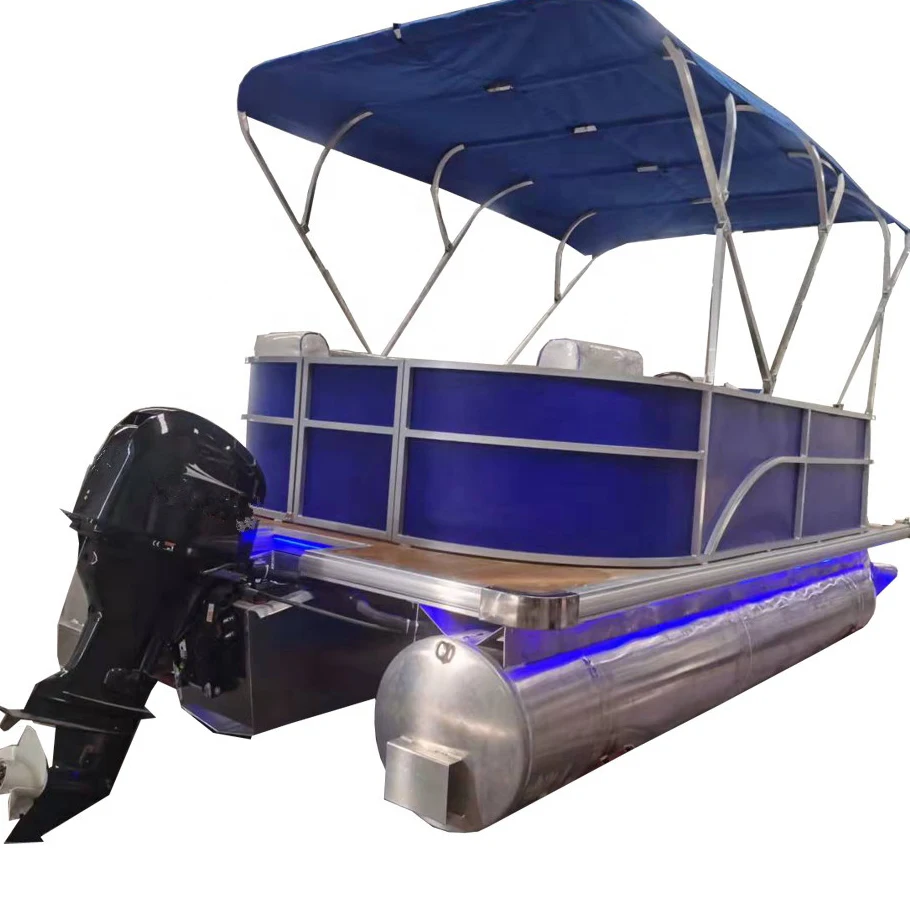 24ft yacht pantoon boat for sale water taxi passenger boat 12 passagers aluminum boat from Isure marine