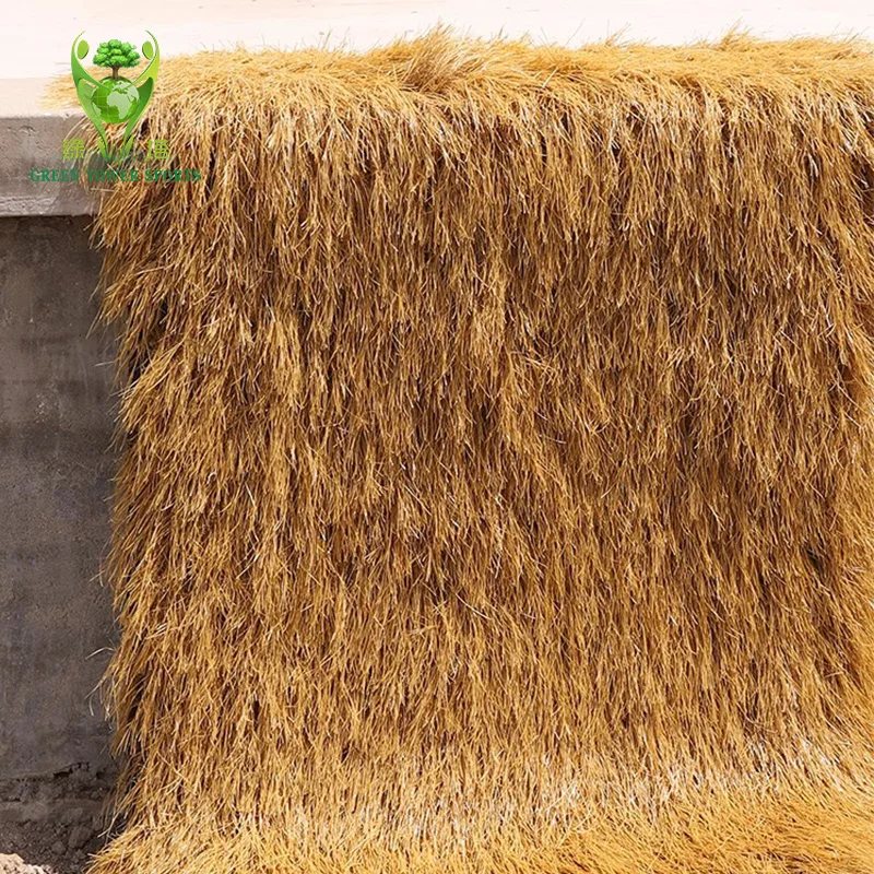 China Supplier OEM Custom Hot Sale Eco-friendly Waterproof  Artificial Thatch Roof Synthetic PE Material Simulated Straw