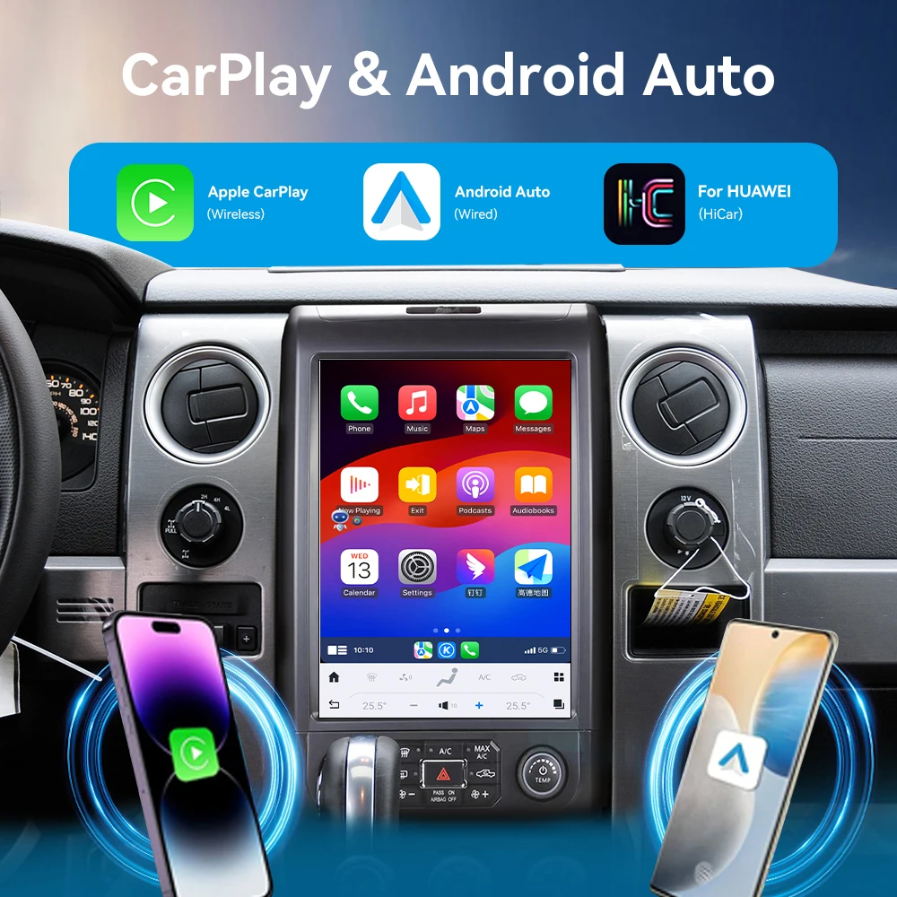 Autostereo 12.1 Inch 8+128GB Car Multimedia Player For Ford F150 2013-2014 Gps Navigation Android Radio Car With Dual System