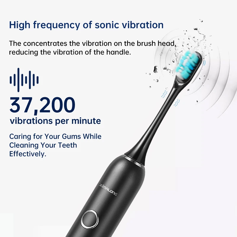 Wholesale electric ultrasonic toothbrush multifunctional smart sonic vibrating electric toothbrush supplier