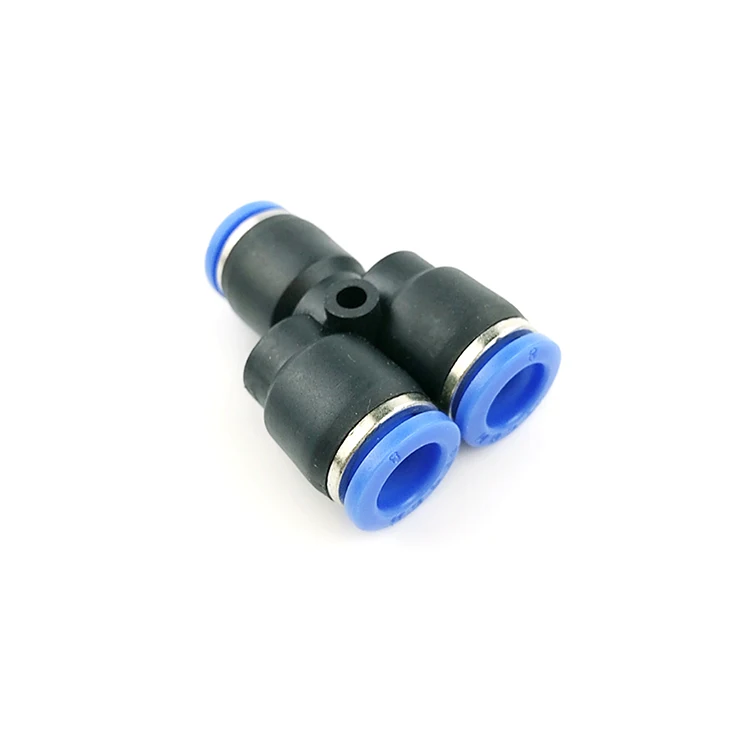 
TPY series plastic Y tee branch variable diameter pneumatic element tube fitting 
