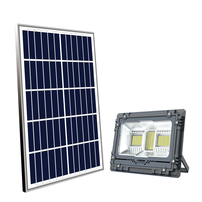 Shunjing lighting solar panel outdoor 60W 100W 200W 300W 500W 800W white focus solar led flood light