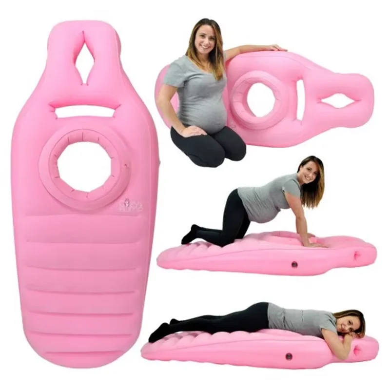 YTGEE Wholesale Pregnancy Body Prone Mattress with Hole Message  Inflatable Maternity Pillow Cushion for Pregnant Women Sleeping