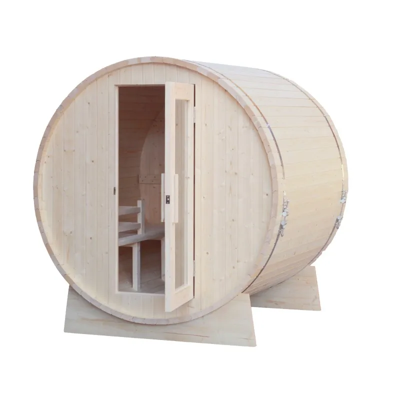 4-6persons Finnish spruce wood/pine/hemlock/red cedar outdoor traditional barrel sauna