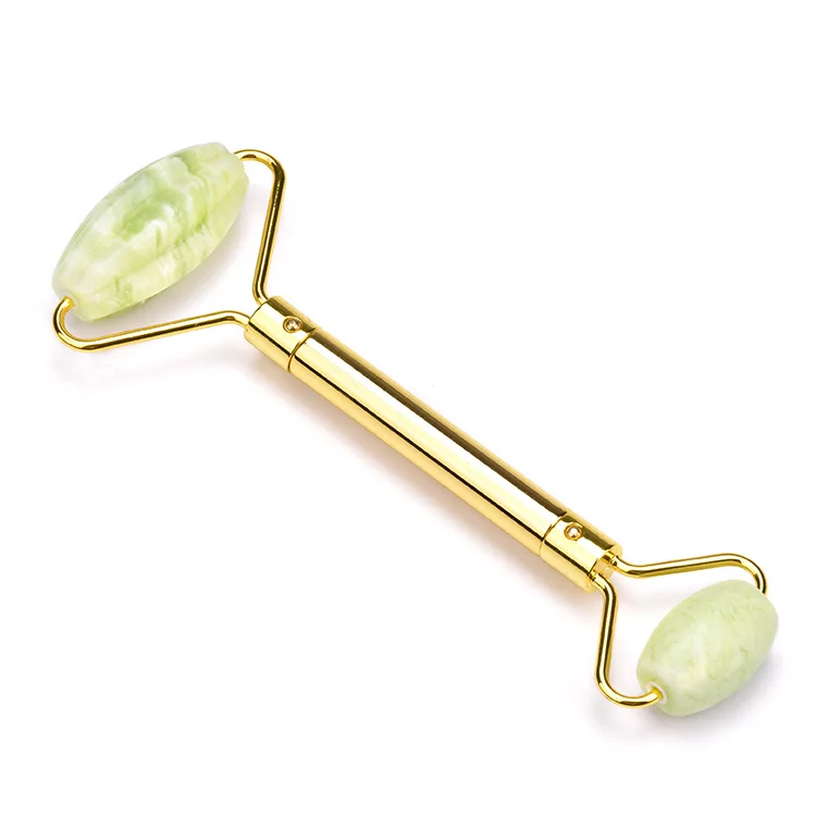 Popular sale Pink Rose Quartz Facial Jade Roller massage stone for Face and Neck with DIY head wholesale