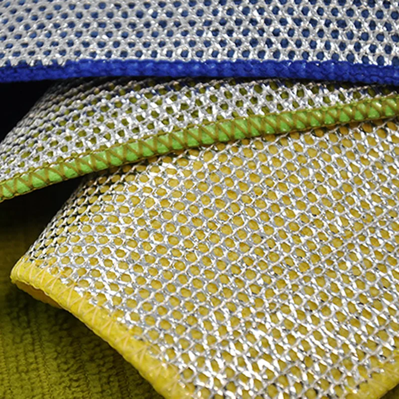 
 Тряпочка для очистки кухни, тряпочка из серебристого полиэтилена с микроволокном для кухни  