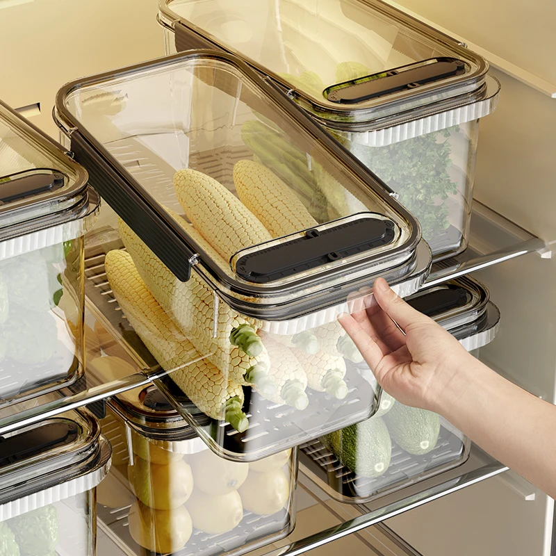 Настольный контейнер для хранения домашних животных свежих продуктов черная коробка фруктов встроенное Силиконовое кольцо улучшенная герметичность
