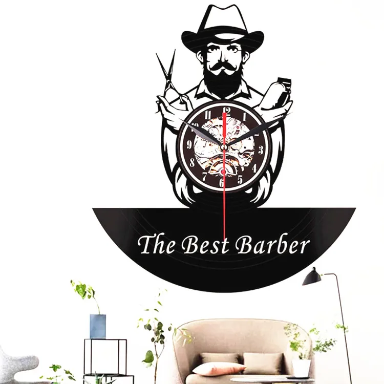 Настенные часы Barbershop для маникюрного салона современный дизайн 3D украшение