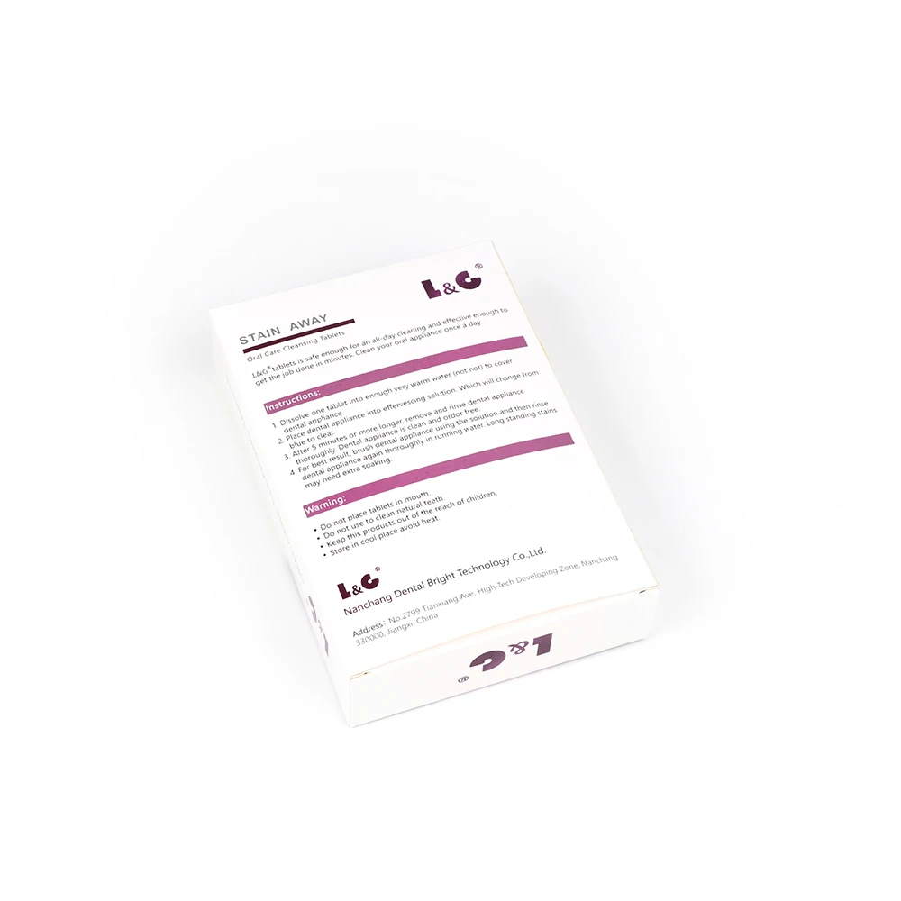 Эффективный стоматологический поставщик, сертификат CE, 30 шт., лоток для чистки зубов, таблетки для чистки зубных протезов