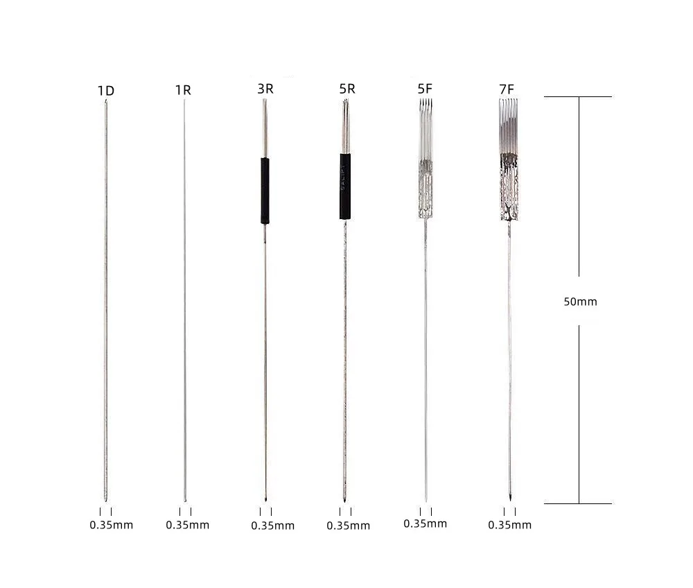 HXemma eyebrow microblading Sterilized Normal assorted tattoo needles disposable in tubes Stainless Steel permanent makeup