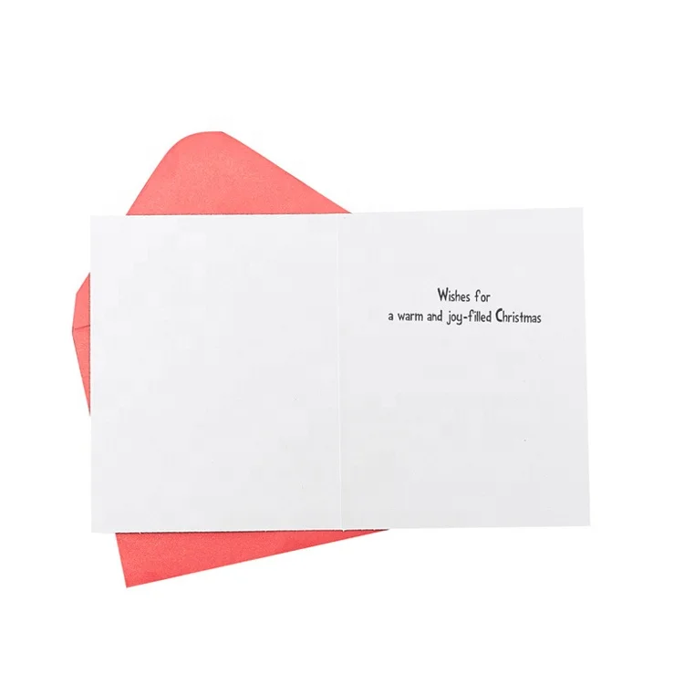 Children Humorous Handmade Cards, Custom Painting Boxed Merry Christmas Greeting Cards