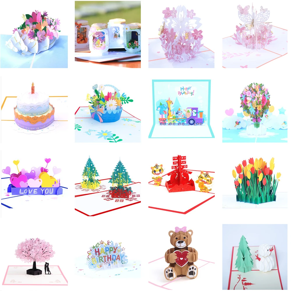 Santa  Faceless Doll Pop Up Card pop up 3d greeting cards 3d Christmas holiday 3d greeting card laser cut luxury custom design