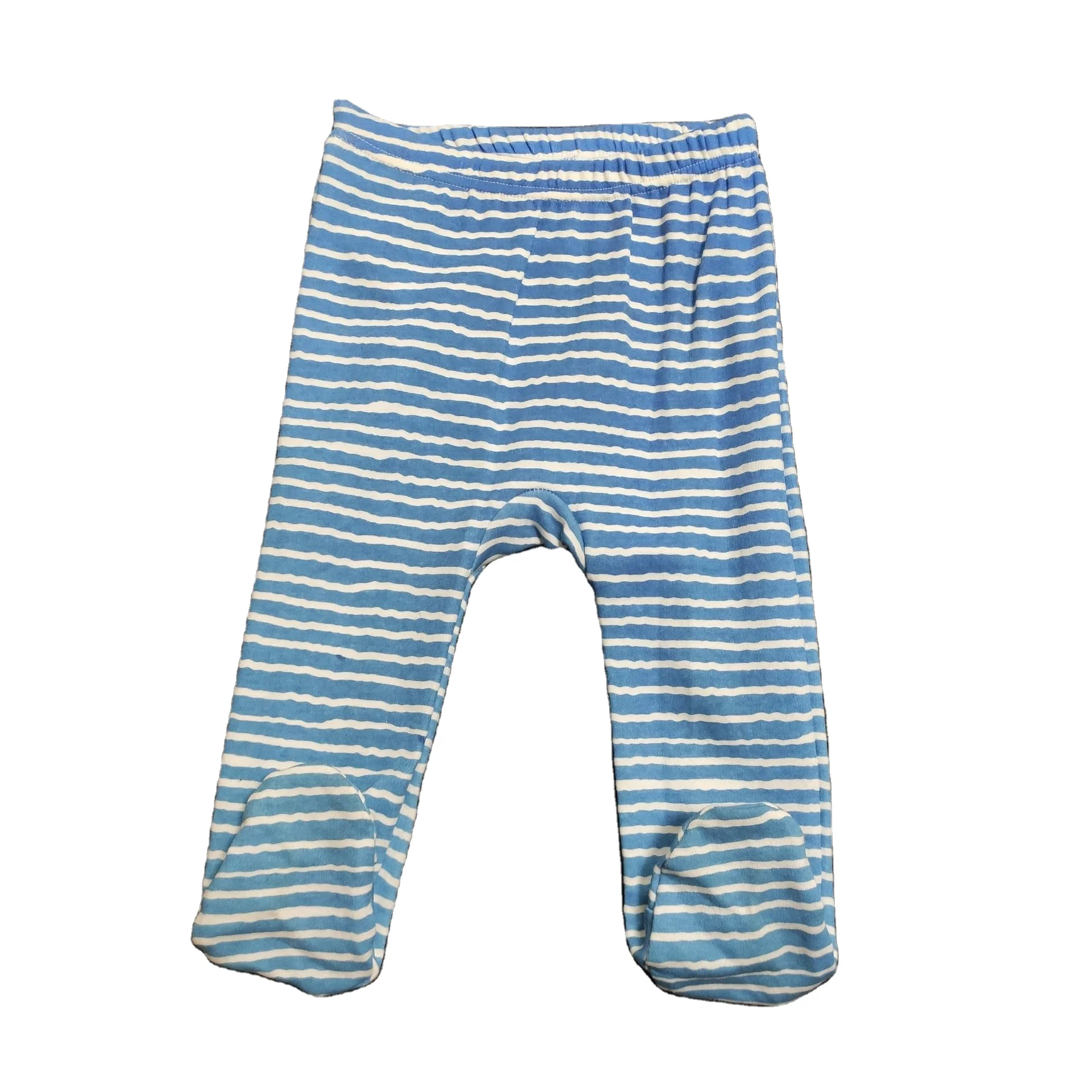 
100% cotton Soft Baby Trousers with feet Newborn Baby Footed Pants 