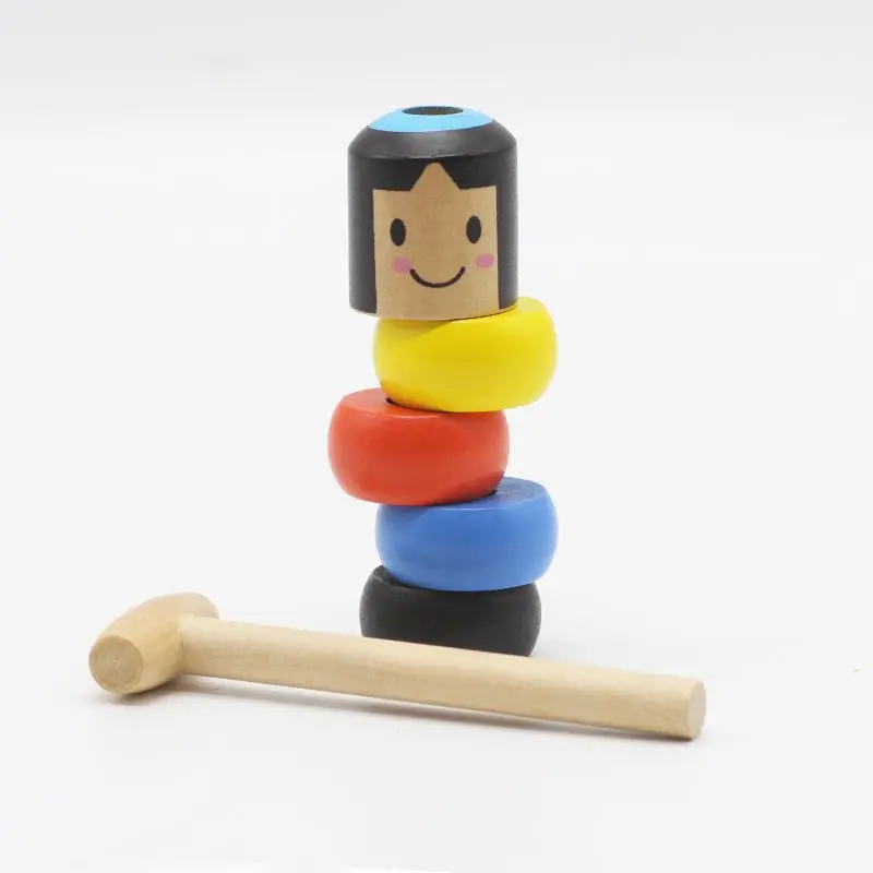 2020 Amazon Kid Toys Wooden Immortal Daruma Little Unbreakable Man Magic Tricks Building Blocks