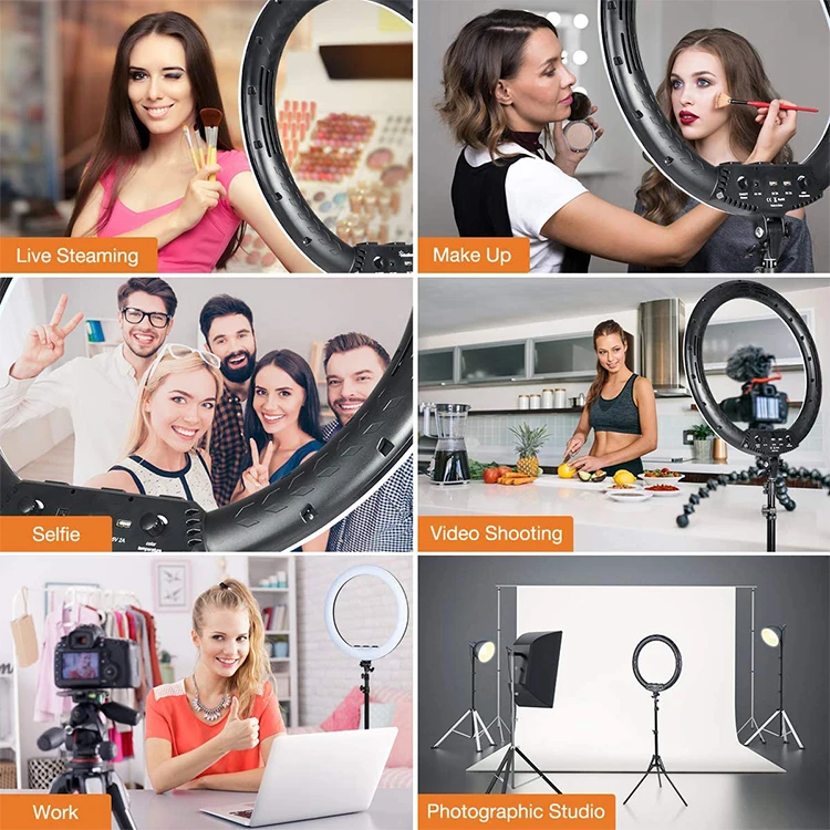 Beauty 21inch 54cm 3000-6000K Dimmable Ringlight Camera Video Live Broadcast Makeup Selfie Big LED 21 Inch Ring Light