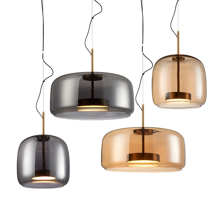 High Quality Hotel Gold White Metal acrylic LED Bedroom Chandelier Pendant Lamp