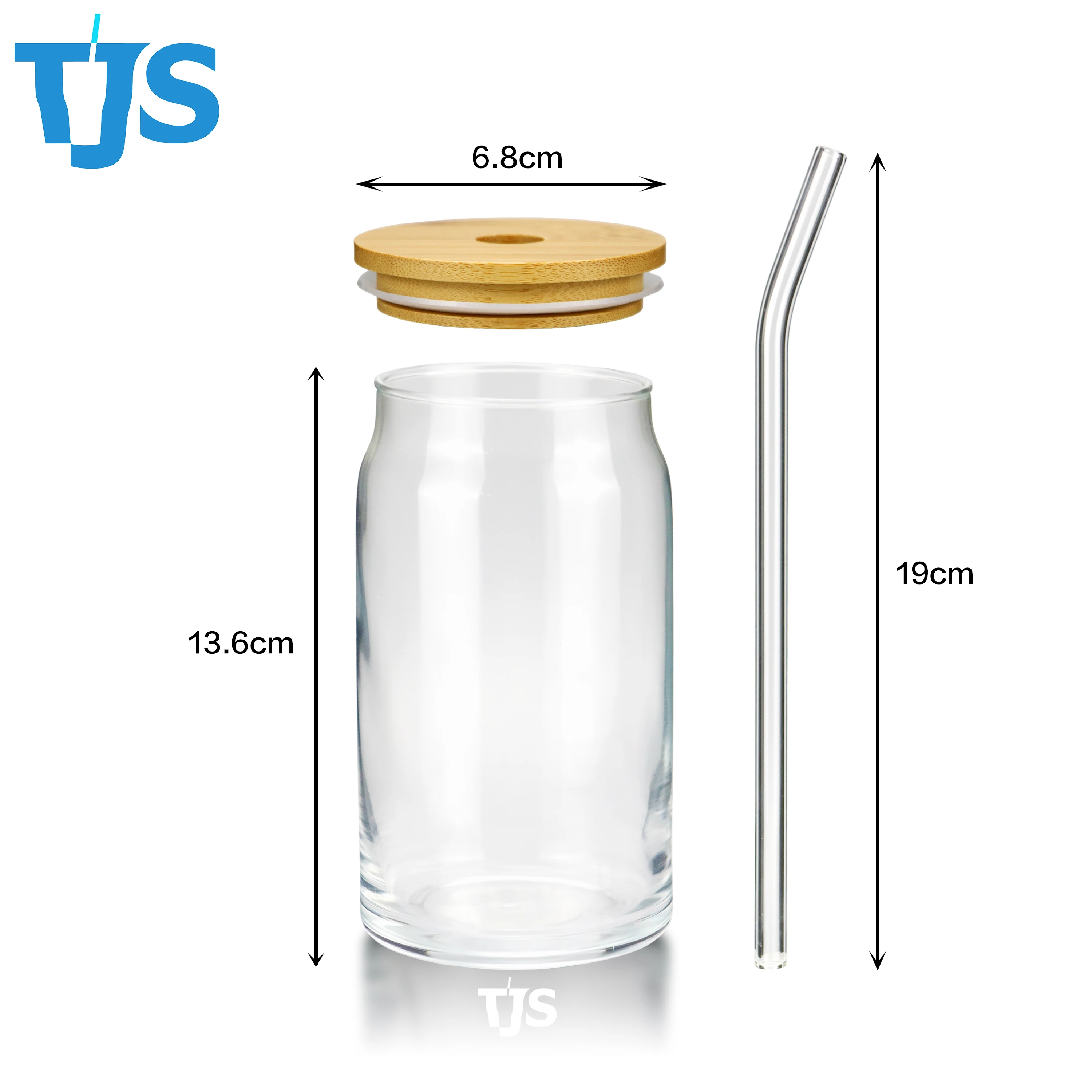 Wholesale Drinking Glasses Custom Logo Printed Clear Beer Can Glass 16oz 12oz Sublimation Drinks Bottle