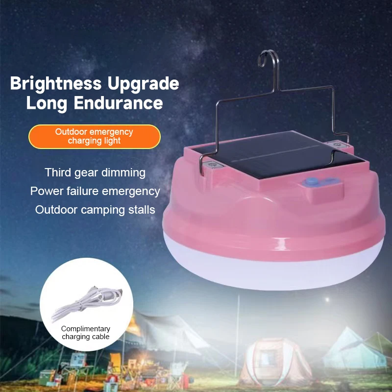 Rechargeable Waterproof Emergency LED Camping Lamp Solar Powered Solar Lantern for Outdoor Adventures