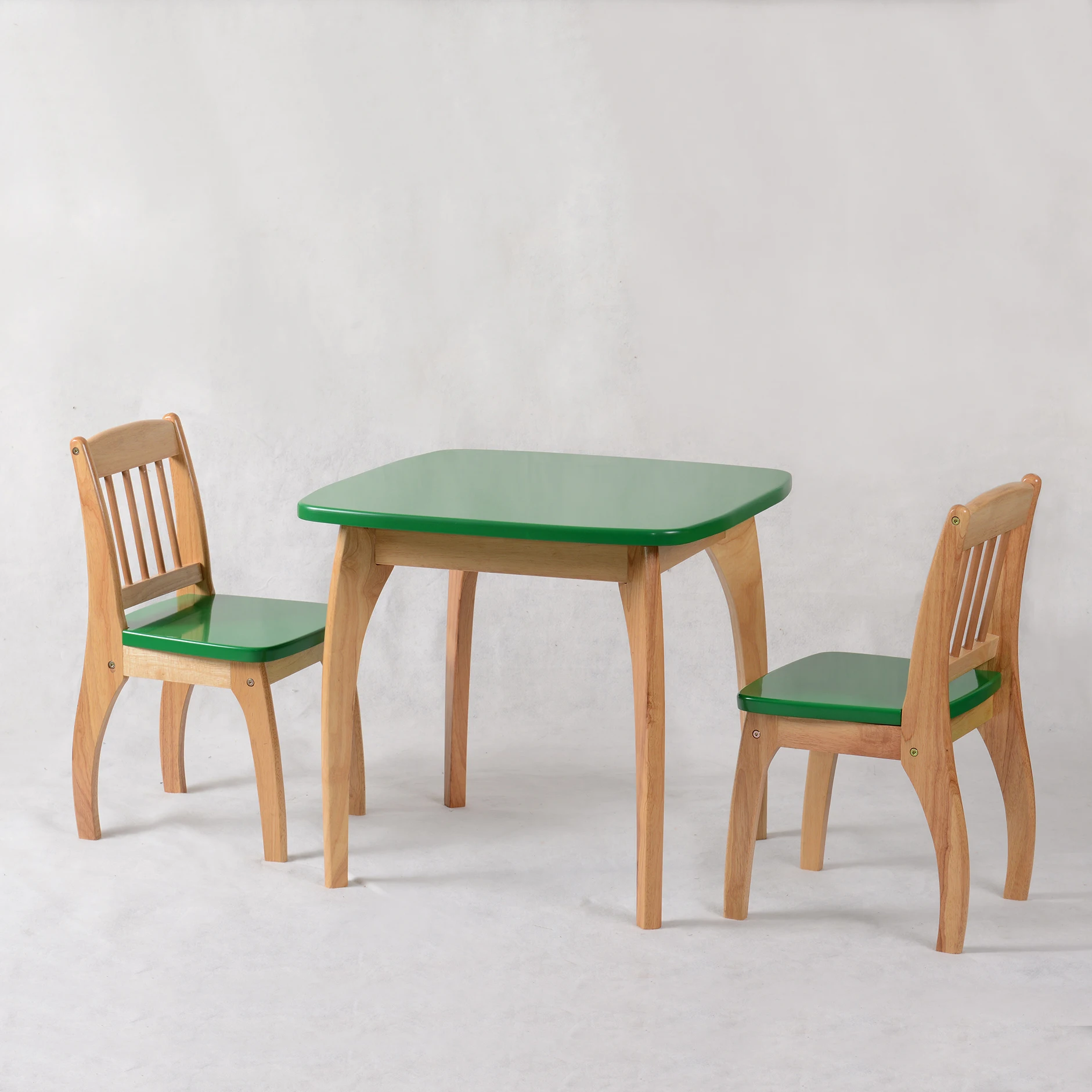 Montessori  kindergarten kids table Desk and chair in solid wood