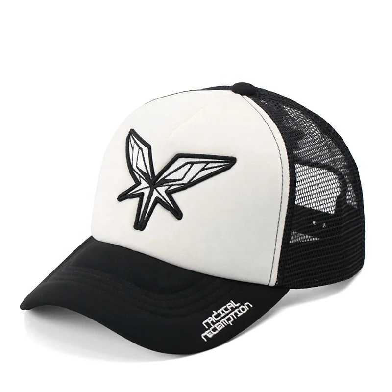 Oem Custom embroidery Logo a frame hat 5 Panel Mesh Sports Baseball Cap Wholesales Tennis Outdoor Sports Trucker hat Caps