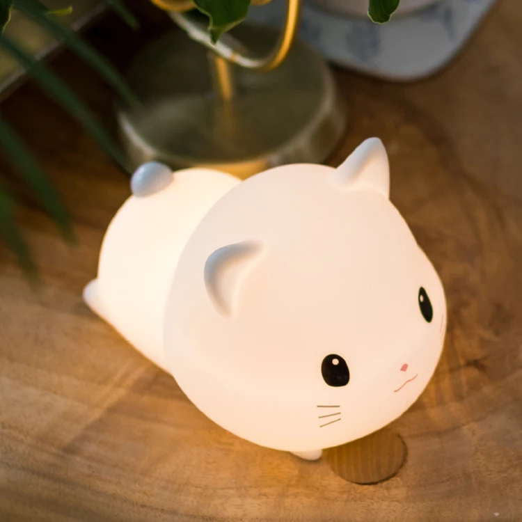 
 Силиконовая светодиодная Ночная лампа для детской комнаты с USB-зарядкой, ночник для сна для детей с мягким ощущением  