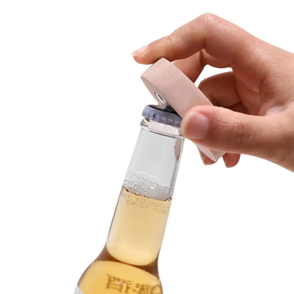 Wooden Round Shape Bottle Opener  Beer Bottle Opener Stainless steel corkscrew
