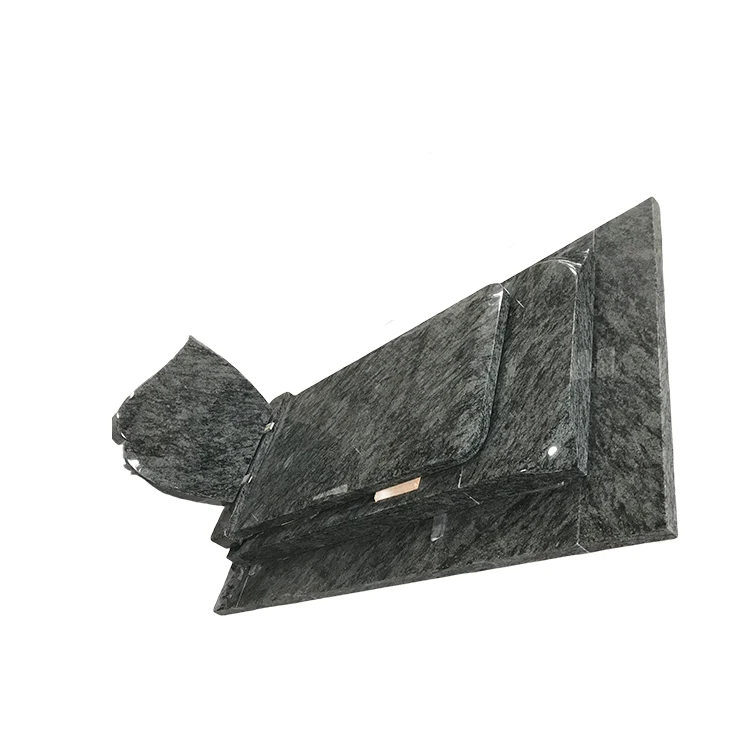 High Quality Pierre Tombale Outdoor Modern Designs Grave Jet Black Granite Rectangle Tombstone