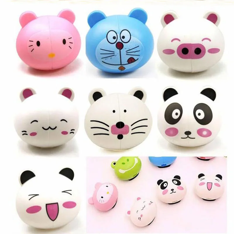 Wall Hanging Wall-mounted Funny Round Cute Suction Cap Animal Covered Plastic Sucker Toothbrush Holder