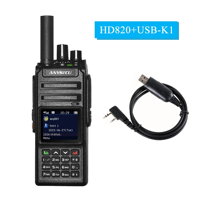 Anysecu HD820 POC Push To Talk Radio work with REAL PTT WCDMA LTE PTT Network Radio