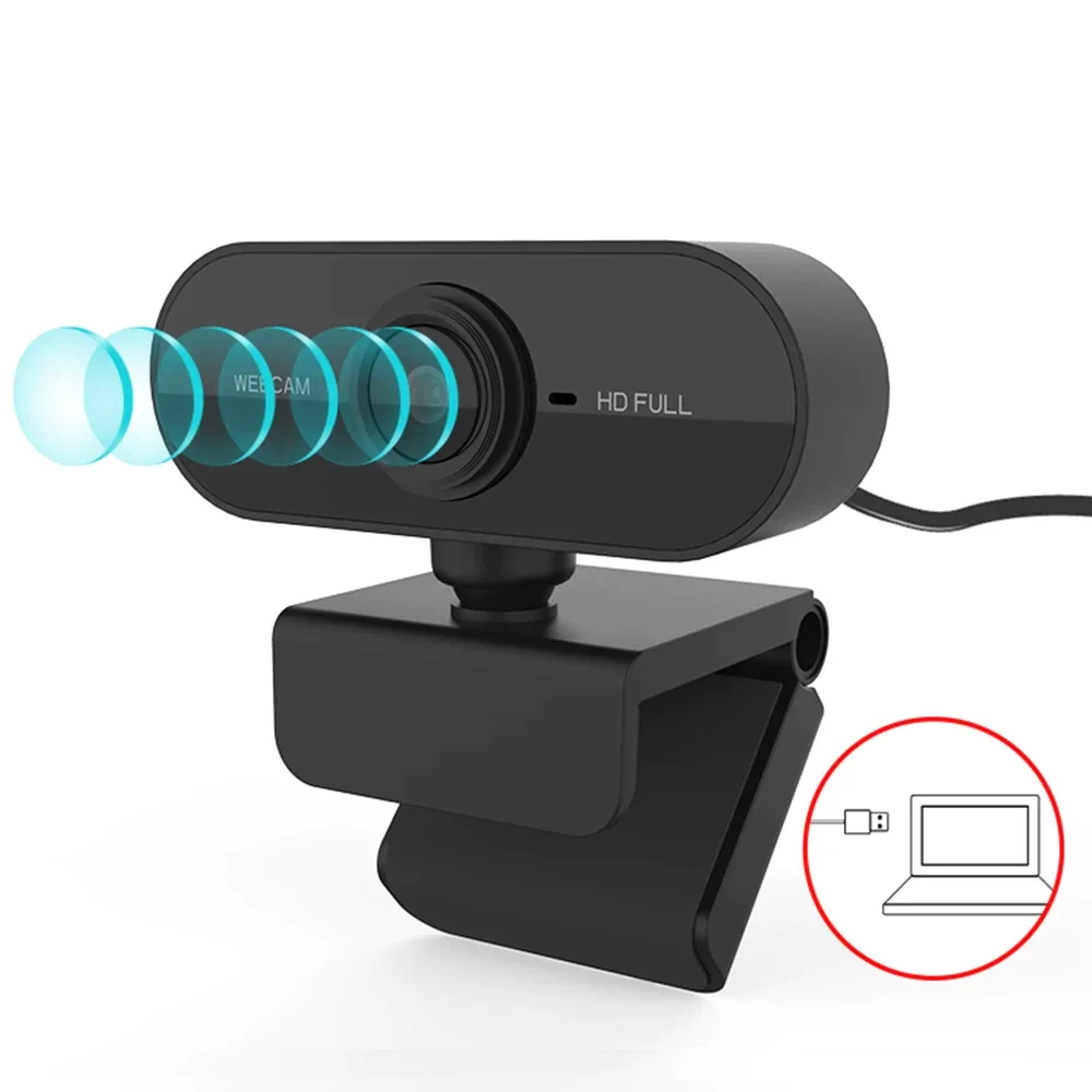Webcam 1080P Full HD Web Camera With Microphone USB Plug Cam For PC Computer Mac Laptop Desktop YouTube Skype