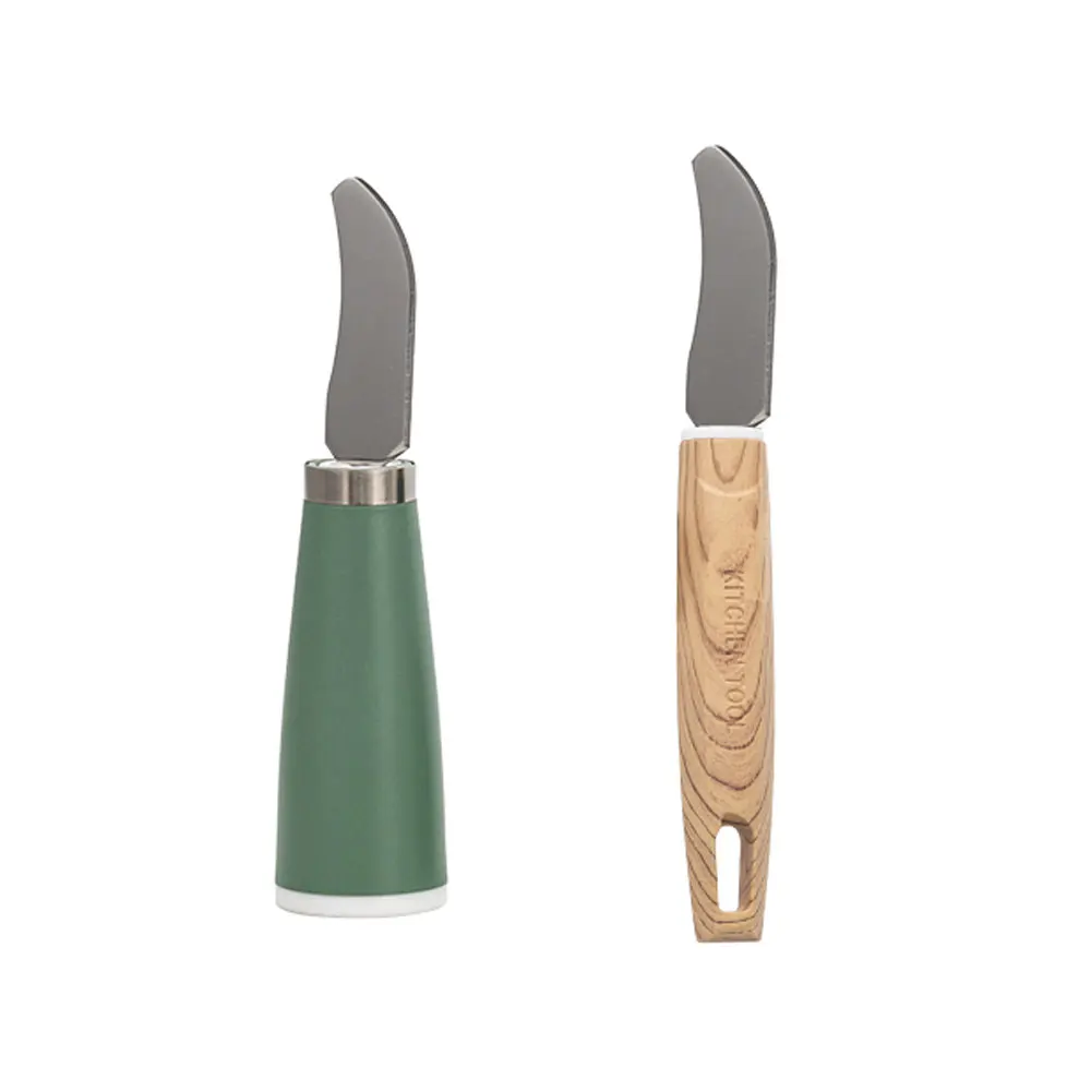 High Quality Stainless Steel Cheese Tools Cutter Mini Butter Spreader Forks Wood Handle Cheese Knife Set