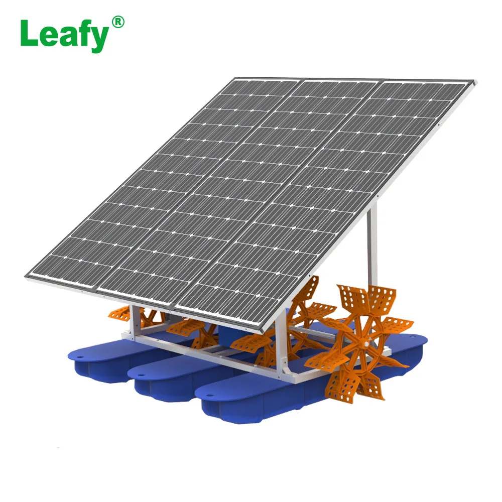 newest model solar powered aerators 4 impellers aerator for fish pond