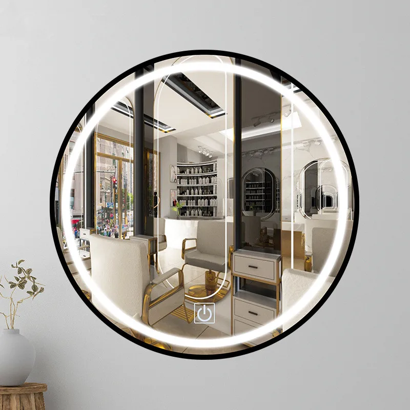 Bathroom aluminum extruded round led mirror metal frame for wall mounting led light mirror aluminum frame