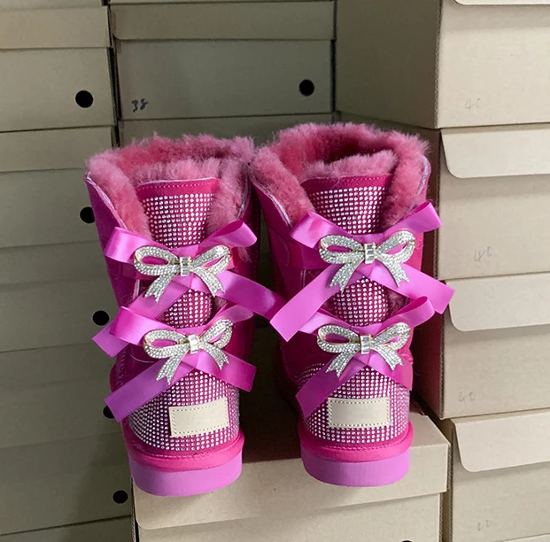 2022 Модные Дизайнерские Сапоги для снега Bling Shoes boot женская обувь