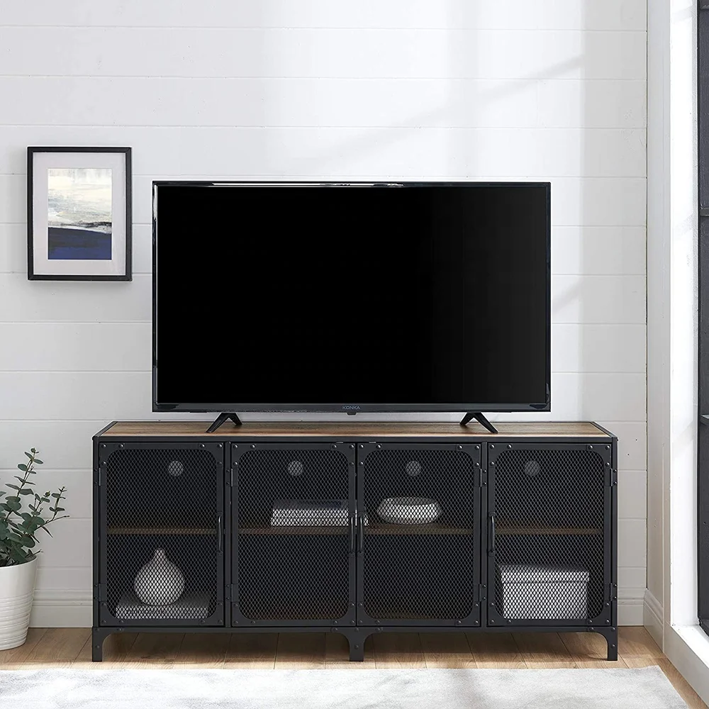 SeeYtomo Metal Mesh TV CABINET IRON STORAGE CABINET