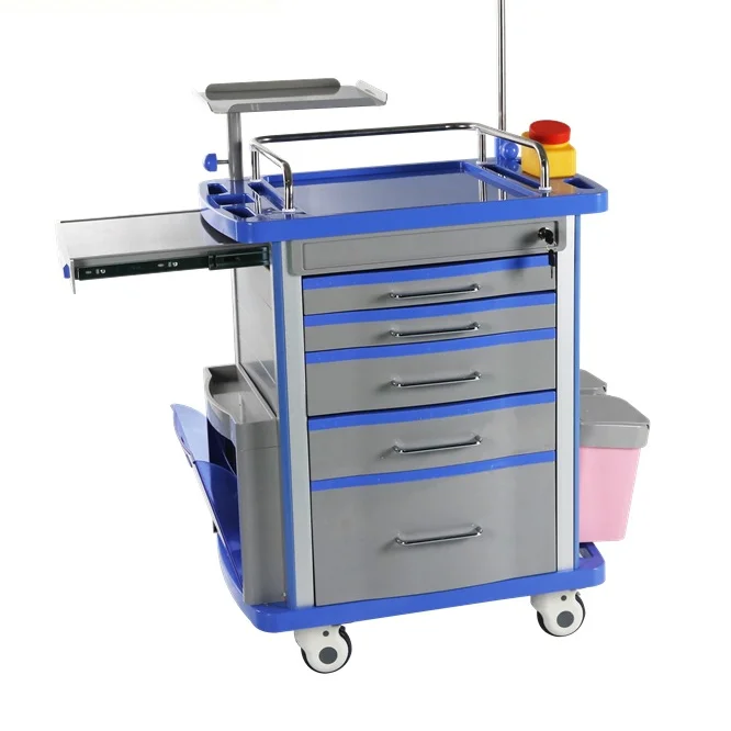 Hospital ICU dressing medication emergency trolley cart
