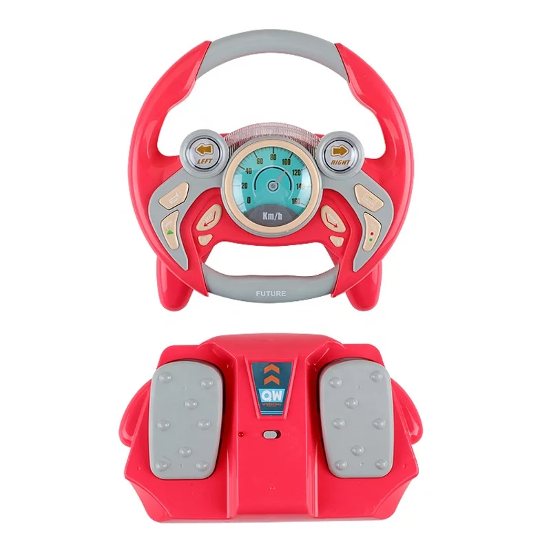 Newest Popular 2.4g Cute Car Driving Simulator Toy Baby Steering Wheel Toys