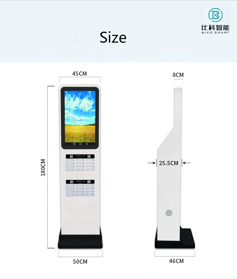 Cell phone charging station  24 slots  Shared power bank rental station for  mall  Portable Power bank station