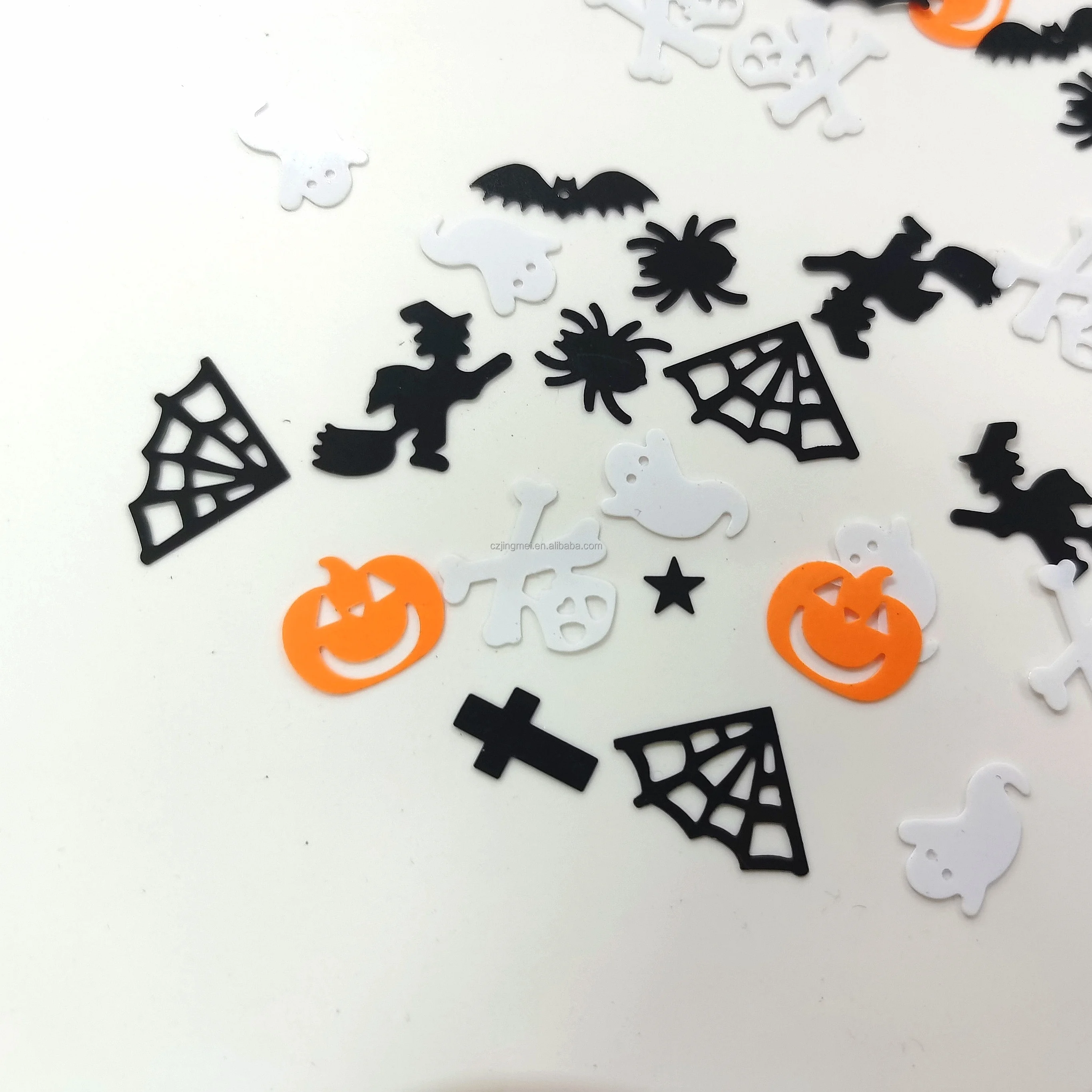 Wholesale bulk Halloween glitter Pumpkin spider shaped glitter holiday decorating party glitter paillette