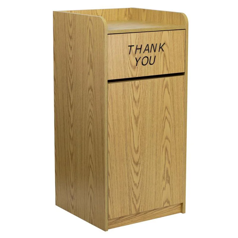 China supplier modern restaurant outdoor Fast Food Restaurant Wooden Trash Can Cabinet for Sale