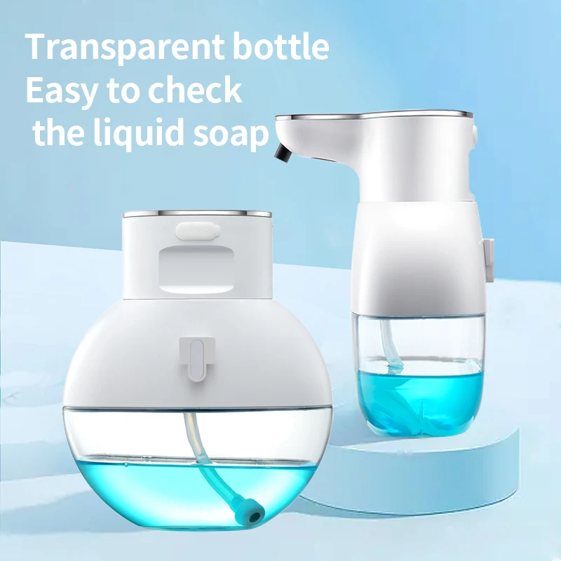Wholesale Cheap Table Wall Mounted Type 400ML Transperaent Bottle Soap Dispenser Foam Liquid Automatic Soap Dispenser