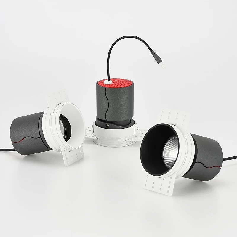 SCON Lighting Recessed Borderless LED Spotlight Indoor Dimming COB Spotlight Commercial Downlight 12W Ceiling Light SC-SDZ 80 93