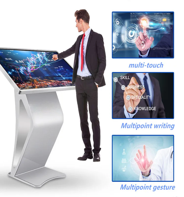 All-In-One 49-Inch Interactive Digital Capacitive Touch Kiosk Android LCD Advertising Screen Media Retail Store Education