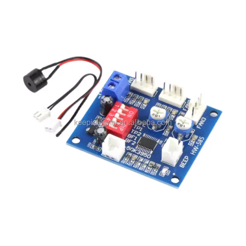 Computer cooling four wire PWM fan automatic temperature control governor module 1 temperature control 2 manual shutdown alarm