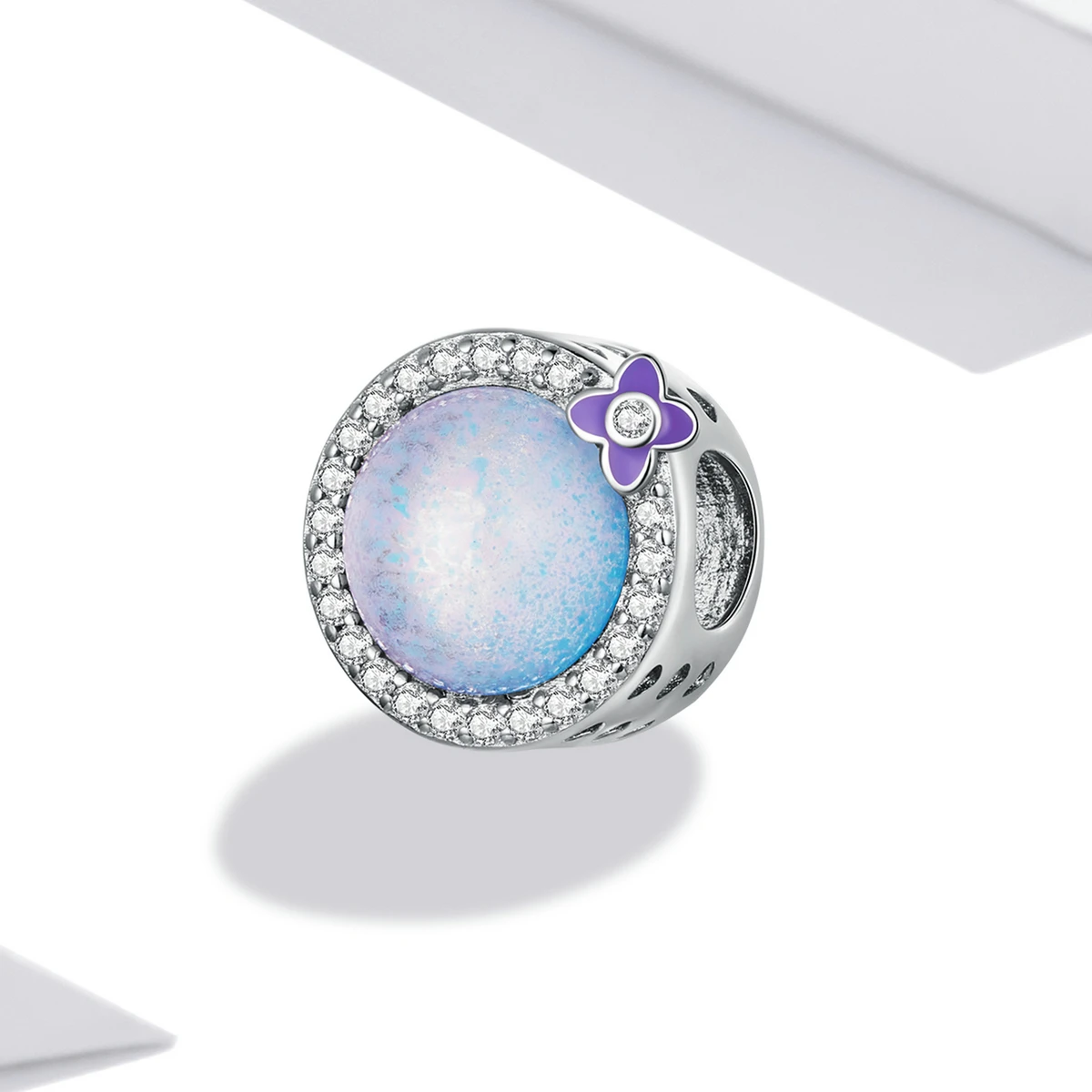 HOT Dream Garden Round Beads 925 Sterling Silver Clear CZ Charm Fit Women Silver Snake Bracelet Fine Jewelry Gift SCC2085