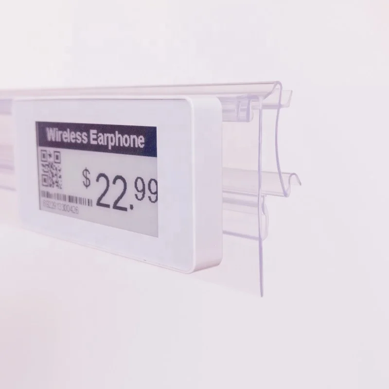 Meethope display C channel shelf plastic extrusion electronic pvc esl price tag holder